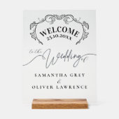 Minimalist Handwritten Elegant Welcome Sign Acryl Bord (Voorkant)