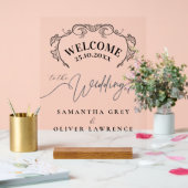 Minimalist Handwritten Elegant Welcome Sign Acryl Bord (Huwelijk)