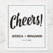 Minimalist Handwritten Typography & Elegant Modern Wijn Etiket (Enkel label)