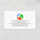 Minimalist Handyman Tools Icon Visitekaartje (Achterkant)