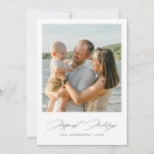 Minimalist Happiest Feestdagen Foto Kerst Kaart (Voorkant)