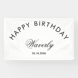 Minimalist Happy Birthday Classic White Spandoek