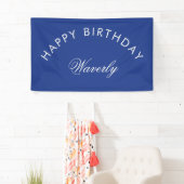 Minimalist Happy Birthday Royal Blue Spandoek (Insitu)
