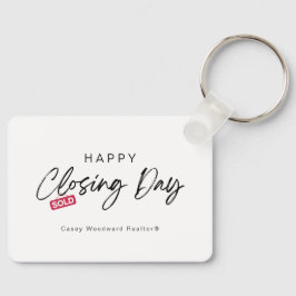 Minimalist Happy Closing Day from Realtor Budget  Sleutelhanger