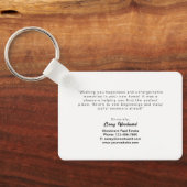 Minimalist Happy Closing Day from Realtor Budget  Sleutelhanger (Achterkant)