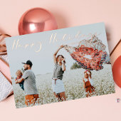 Minimalist Happy Holidays Chic Script Calligraphy Folie Feestdagenkaart