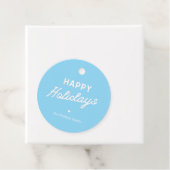 Minimalist ׳Happy Holidays׳ Custom Christmas Bedankjes Labels (In situ)