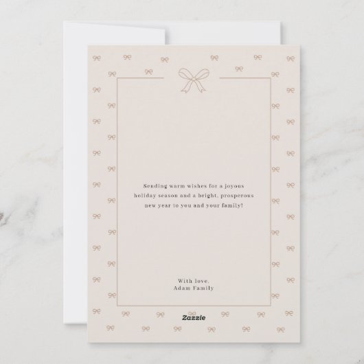 Minimalist Happy Holidays Family Christmas Photo Feestdagenkaart (Achterkant)