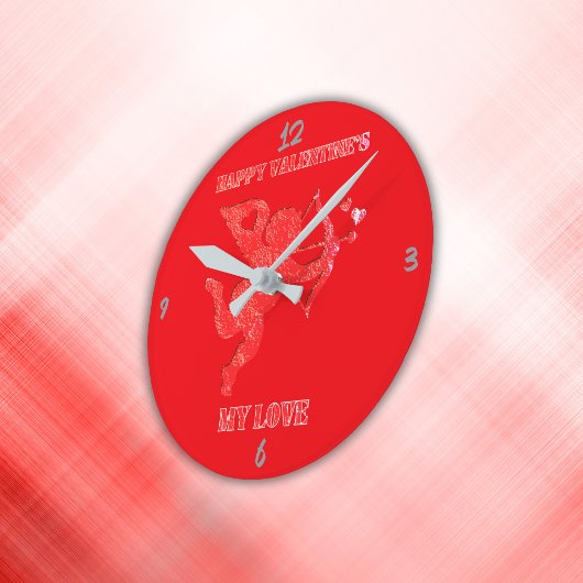 Minimalist Happy Valentijns's My Love op rood | Ronde Klok