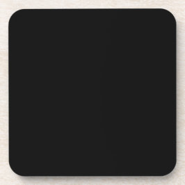 Minimalist Hard Plastic Coaster in Black Bier Onderzetter