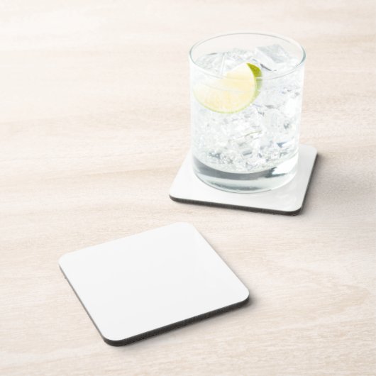 Minimalist Hard Plastic Coaster in White Bier Onderzetter (Rechterzijde)