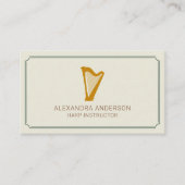 Minimalist Harp Instructor Visitekaartje (Voorkant)