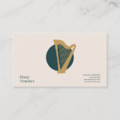 Minimalist Harp Teacher Visitekaartje (Voorkant)