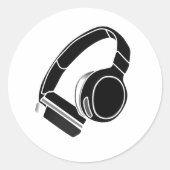 Minimalist Headphone Sticker (Voorkant)
