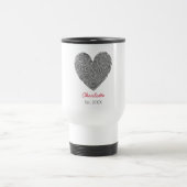 Minimalist Heart Fingerprint Personalized Name  Reisbeker (Center)