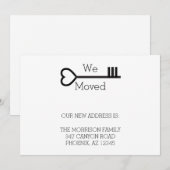 Minimalist Heart House Sleutel Nieuw Adres Verhuiz Aankondiging (Voorkant / Achterkant)