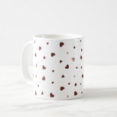 Minimalist Heart Pattern Mug – Cute Aesthetic Coff Koffiemok (Voorkant links)