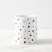 Minimalist Heart Pattern Mug – Cute Aesthetic Coff Koffiemok (Center)