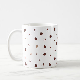 Minimalist Heart Pattern Mug – Cute Aesthetic Coff Koffiemok