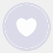Minimalist Heart Sticker | Lilac (Voorkant)