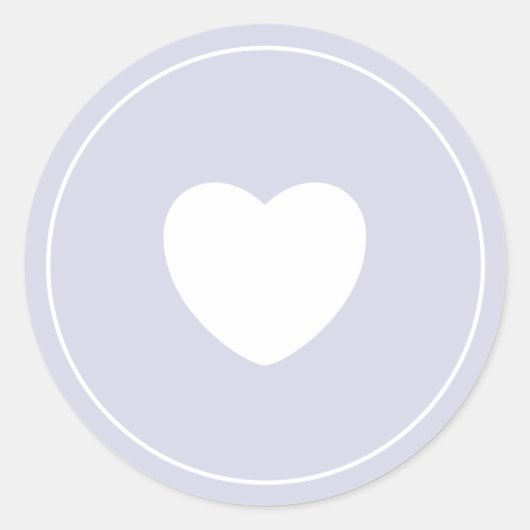 Minimalist Heart Sticker | Lilac (Voorkant)