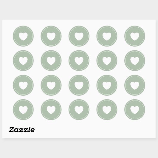 Minimalist Heart Sticker | Seafoam Green (Vel)