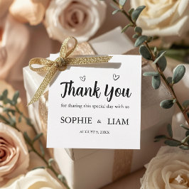 Minimalist Heart Wedding Favor Tag Bedankjes Labels