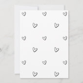 Minimalist Heart Wedding Invitation Kaart (Achterkant)