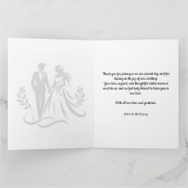 Minimalist Heart Wedding Thank You Card – Custom Bedankkaart