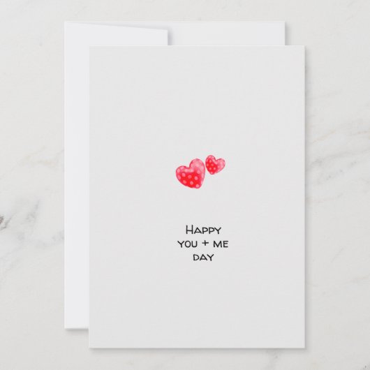 Minimalist Heart You & Me Valentine's Day Special  Feestdagenkaart (Voorkant)