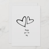 Minimalist Heart You & Me Valentine's Day Special  Feestdagenkaart (Voorkant / Achterkant)