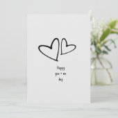 Minimalist Heart You & Me Valentine's Day Special  Feestdagenkaart (Staand voorkant)