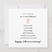 Minimalist Hearts Happy 50th Wedding Jubileum Kaart (Voorkant)