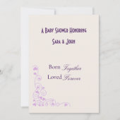 Minimalist Hearts Twin Love Baby Shower Kaart (Voorkant)