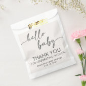 Minimalist Hello Baby Baby Shower Bedankzakje (Gezegeld)