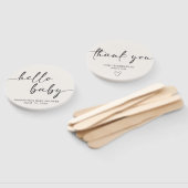 Minimalist Hello Baby Baby Shower Handwaaier (Niet-gemonteerd)