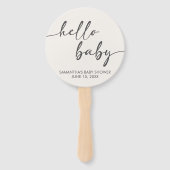 Minimalist Hello Baby Baby Shower Handwaaier (Voorkant)
