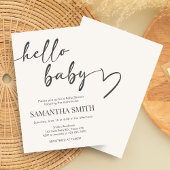 Minimalist Hello Baby Baby Shower Kaart