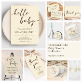 Minimalist Hello Baby Baby Shower Kaart