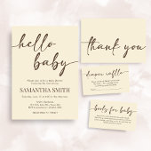 Minimalist Hello Baby Baby Shower Kaart