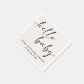Minimalist Hello Baby Baby Shower Servet (Hoek)