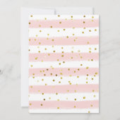 Minimalist Het is een meisje roze Ballon baby show Kaart (Achterkant)