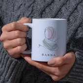 Minimalist Hijab Line Art Jumbo 20oz Mug | Modern Grote Koffiekop