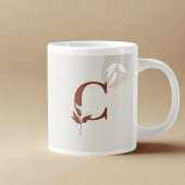 Minimalist Hijabi Line Art Mug | Terracotta & Gold Grote Koffiekop