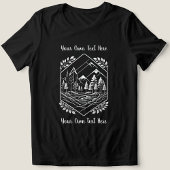 Minimalist Hiker Mountain Crest Your Text Design Tri-Blend Shirt