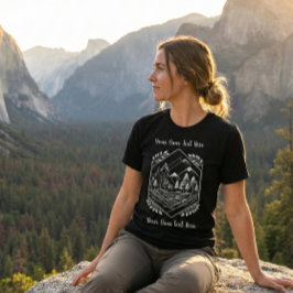 Minimalist Hiker Mountain Crest Your Text Design Tri-Blend Shirt