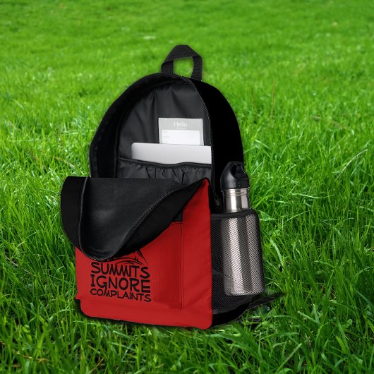 Minimalist Hiking Backpack Trail Lovers black red Bedrukte Rugzak