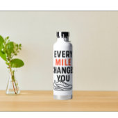 Minimalist Hiking Quotes Orange Black Text Waterfles