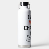 Minimalist Hiking Quotes Orange Black Text Waterfles (Voorkant)