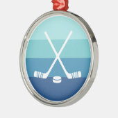 Minimalist Hockey Sticks Metalen Ornament (Links)